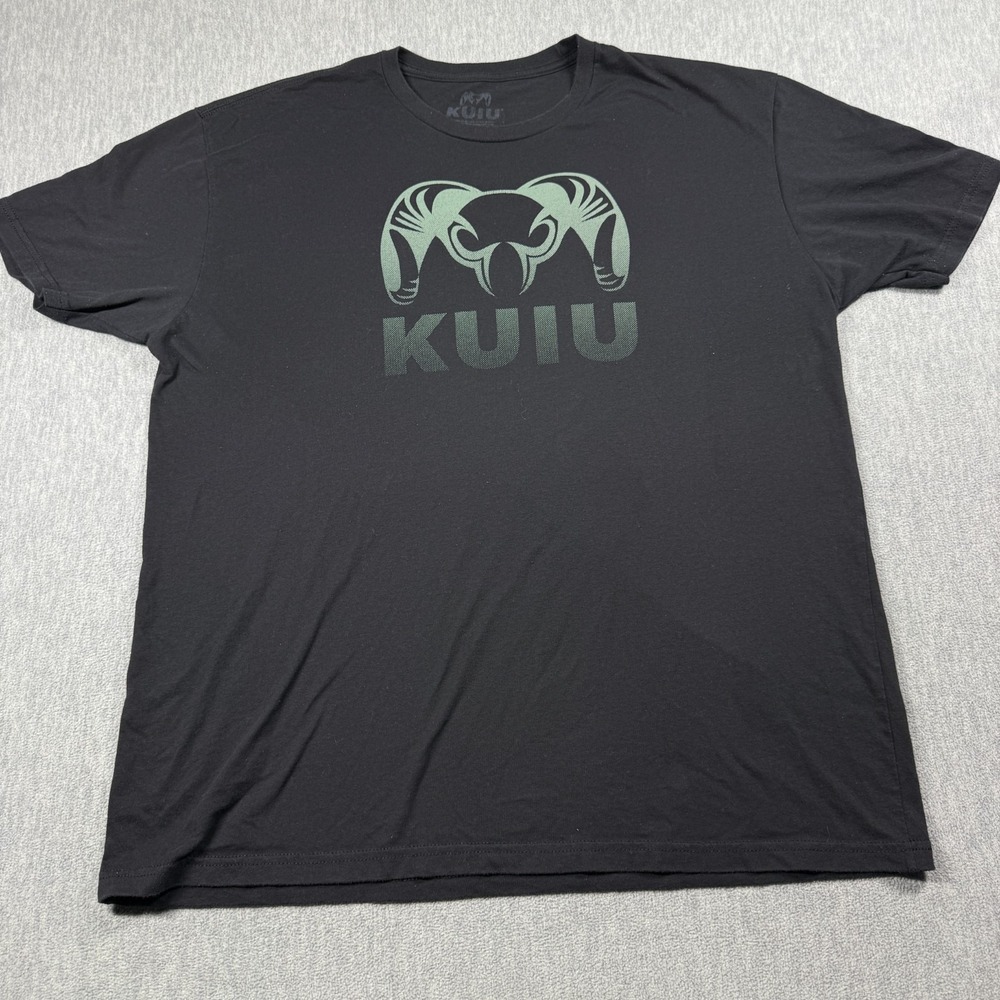 Kuiu Shirt Mens 2XL Black Graphic Tee Short Sleeve Ram Logo Hunting Lightweight